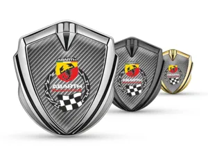 Fiat Abarth Badge Self Adhesive Max Design Stainless Steel
